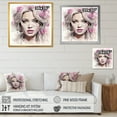 thumbnail image 4 of Designart "Fashion Icon Woman in Pink" Fashion Framed Wall Art Decor - Glam Pink Woman Pop Art Living Room Framed Canvas Art, 4 of 6