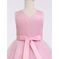 thumbnail image 5 of IBTOM CASTLE Flower Girl Formal Maxi Wedding Dress Floral First Communion Easter Ball Gown Tween Pageant Junior Bridesmaid Dresses Rainbow Powder, 5 of 7