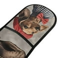 thumbnail image 4 of Yayeee Double Oven Mitt Kitchen Heat Resistant Baking 35" x7" Quilted Glove, Gray Dog Artist, 4 of 6
