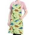 thumbnail image 5 of Rainbow Dinosaurs Tiny Plants Apron-Garden Aprons for Women with Pockets-Cotton Linen Waterproof Kitchen Cooking Gardening Aprons Adjustable for Kitchen,Cooking,BBQ and Salon 33x27 Inch, 5 of 7