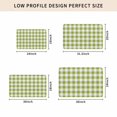 thumbnail image 5 of Green Plaid Door Mat Indoor Outdoor,Gradient Geometric Buffalo White Checkered Non Slip Welcome Mat with Rubber Backing,Absorbent Fabric Front Door Mats Entryway Rug for Home Patio Entrance 20"x31.5", 5 of 9
