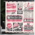 thumbnail image 4 of Ambesonne Retro Shower Curtain, News Magazine Design, 69"Wx75"L, Pink Beige Grey Teal, 4 of 5