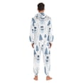thumbnail image 4 of FORMRS Onesies Pajama for Adults Unisex Hoodie Winter Jumpsuit One Piece Sleepwear, Sizes S-2XL, White Snowman, 4 of 7