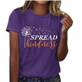 thumbnail image 1 of Birdeem Blouses pour Femmes Mode Imprimé Manches Courtes Blouse Drôle Col Rond T-Shirt Tops, 1 of 1