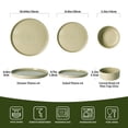 thumbnail image 5 of Famiware 12-Piece Reactive Glaze Stoneware Dinnerware Set, Service for 4, Honey, 5 of 5