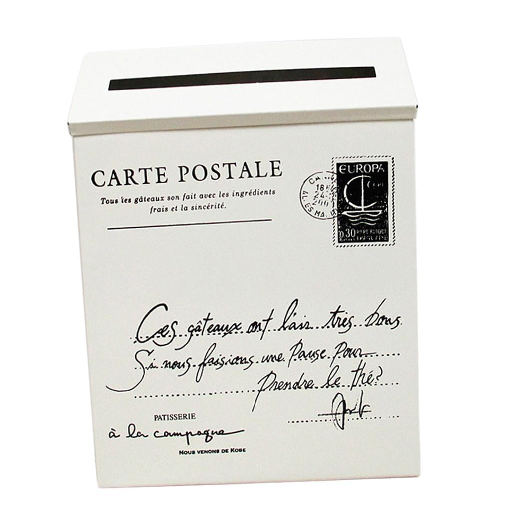 Galvanized Mounted Mailbox for Letter Box, Mailbox, Beige