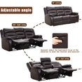 thumbnail image 7 of Recliner Sofa Set Reclining Couch Sofa for Living Room 3 Seater Home Theater Seating Manual Recliner Motion for Home Furniture, 7 of 7