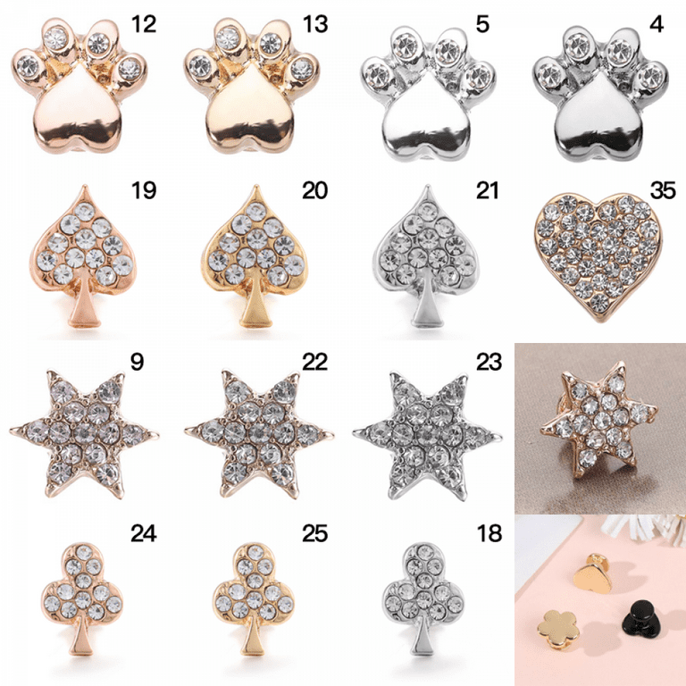 Decoration for strap for Apple watch band for 20/23mm watch band Decorative  Charms ring Diamond Jewelry for iWatch for samsung watch Bracelet leather  silicone Strap Accessories - 1moon heart 