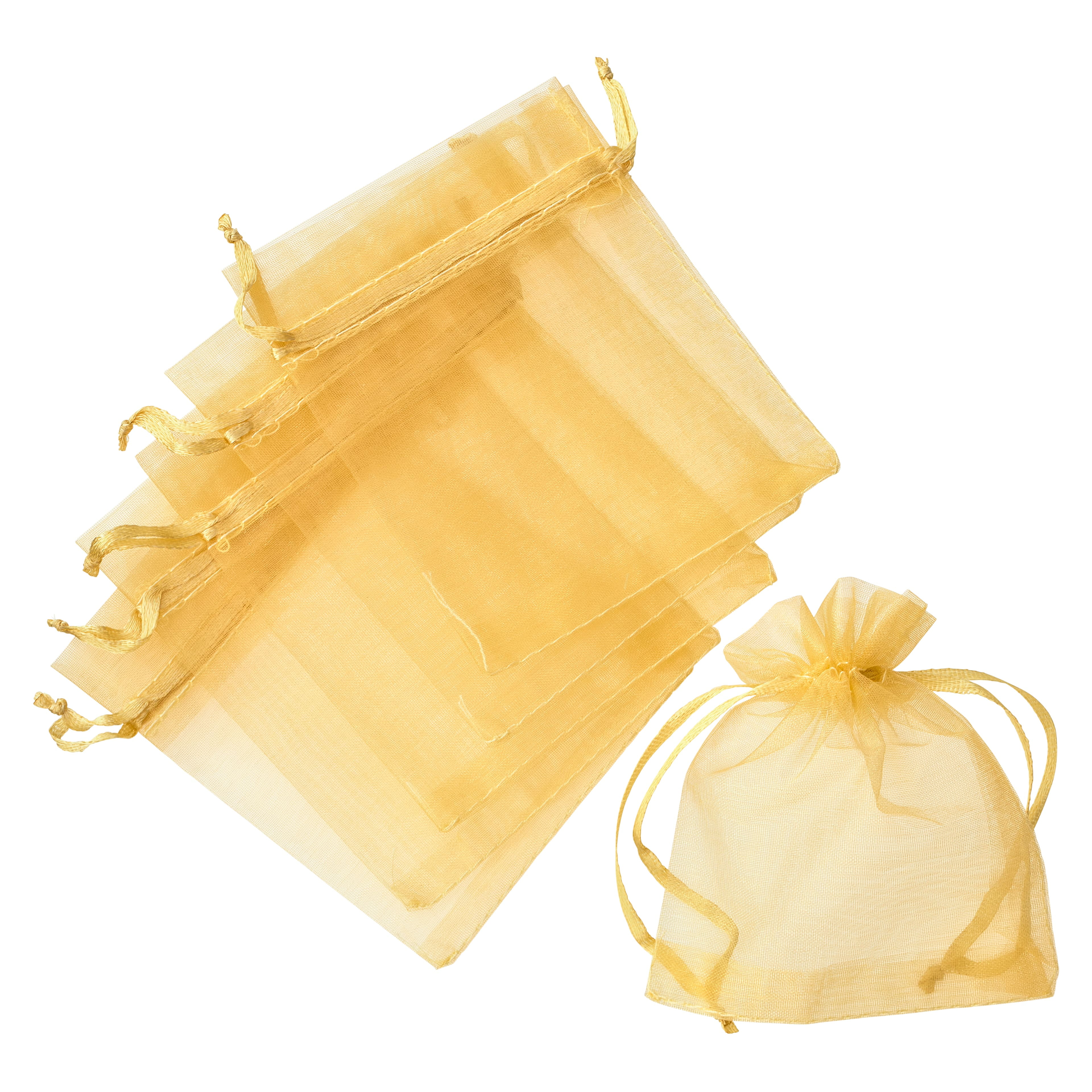 MICHAELS Bulk 12 Packs 12 ct. (144 total) Small Gold Organza Favor