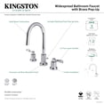 thumbnail image 4 of Kingston Brass KS8958DFL  Widespread Bathroom Faucet with Brass Pop-Up, Brushed Nickel, 4 of 5