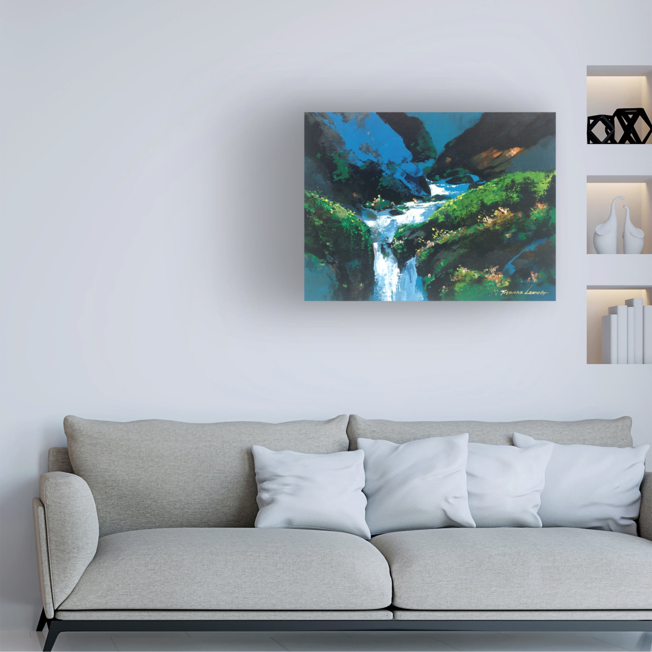 Canvas Wall Art - Thomas Leung 'Creek' Wall Art for Living Room, Bedroom, or Office Décor by Trademark Fine Art - 19 x 14 Inches