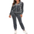 thumbnail image 1 of Ladies 2 Piece Tracksuits with Zipper Hoodie Sweatshirt and Sweatpants, 1 of 8