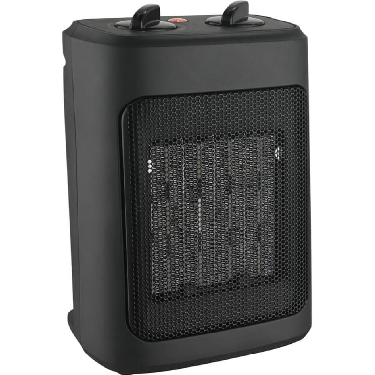 Mainstays 1500W Ceramic Fan-Force Electric Space Heater, WSH10C2ABB, Black  - Walmart.com