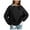 Black, variant on Odeerbi Solid Color Chunky Knit Sweater For Women Fall Winter Loose Sweaters 2025 New Round Neck Long Sleeve Leisure Sweater Black