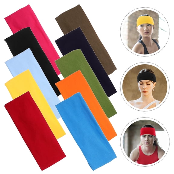 KAKOWELY Portable Yoga Headbands 10Pcs Circular Anti-slip and Hair Organization for Women Fitness Gym