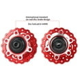 thumbnail image 4 of Moyeu de Roulement Taille Compacte Sans Bavure Réduit la Friction Fournitures de Cyclisme Installation Pratique Moyeux Métalliques Alliage d'Aluminium Arbre de Roue 32h/moyeu Avant/rouge, 4 of 9