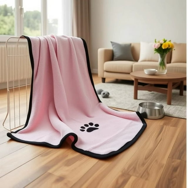 Pet Supplies Microfiber Drying Towel For Cats And Dogs Lightweight Reusable Absorbent Cleaning Cloth For Bath Spa Grooming Indoor Outdoor Use