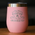 thumbnail image 2 of Bevvee Insulated Wine Tumbler 12 oz Not My Circus Gifts for Wine Lovers Tumblers, 2 of 4