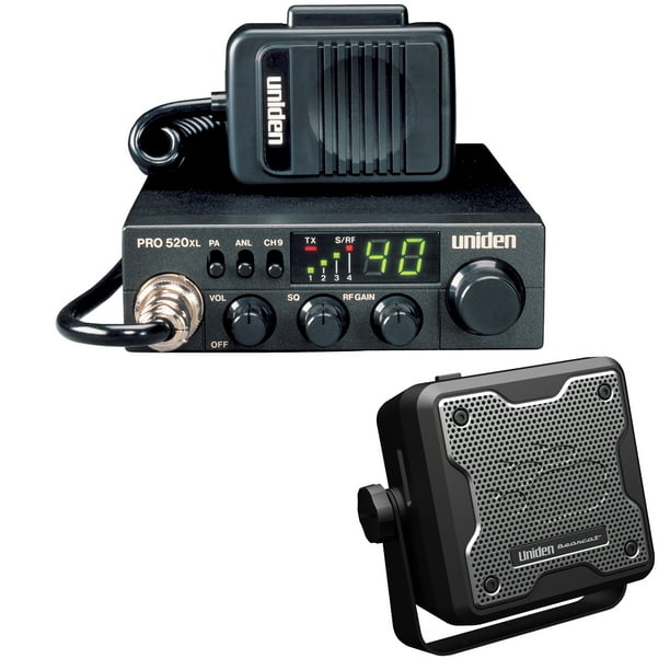 Uniden PRO520XL 40Channel 4Watt Compact CB Radio & BC15 Accessory CB