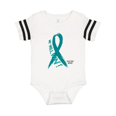 

Inktastic We Will Win Against Ovarian Cancer Ribbon Gift Baby Boy or Baby Girl Bodysuit