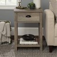 thumbnail image 2 of Walker Edison 18" Country Single Drawer Side Table - Grey Wash, 2 of 4