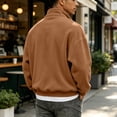 thumbnail image 5 of OIOLOYJM Sweatshirt for Men Vintage Quarter Zip Long Sleeve Collared Loose Fit Soft Pullover Shirts Vintage Big and Tall Winter Fashion Warm Comfortable Outfits, 5 of 5