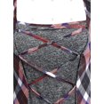 thumbnail image 4 of Camiseta de Talla Extra de Encaje a Cuadros con Cuello Cuadrado Rosegal  Mangas largas de talla grande, 4 of 5