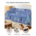thumbnail image 4 of Blue Camels Couch Cover, Modern Watercolor Cute Funny Animals Sofa Cover Blanket for Loveseat Couches, Sectional Sofa Slipcover Furniture Protector for Living Room Bedroom 71''x118'', 4 of 9