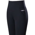 thumbnail image 3 of Pantalones de otoño e invierno para niñas gorditas de mediana edad y mayores con forro polar o sin forro polar, leggings de cintura alta para mujer, pantalones pitillo elásticos para madres, 3 of 5