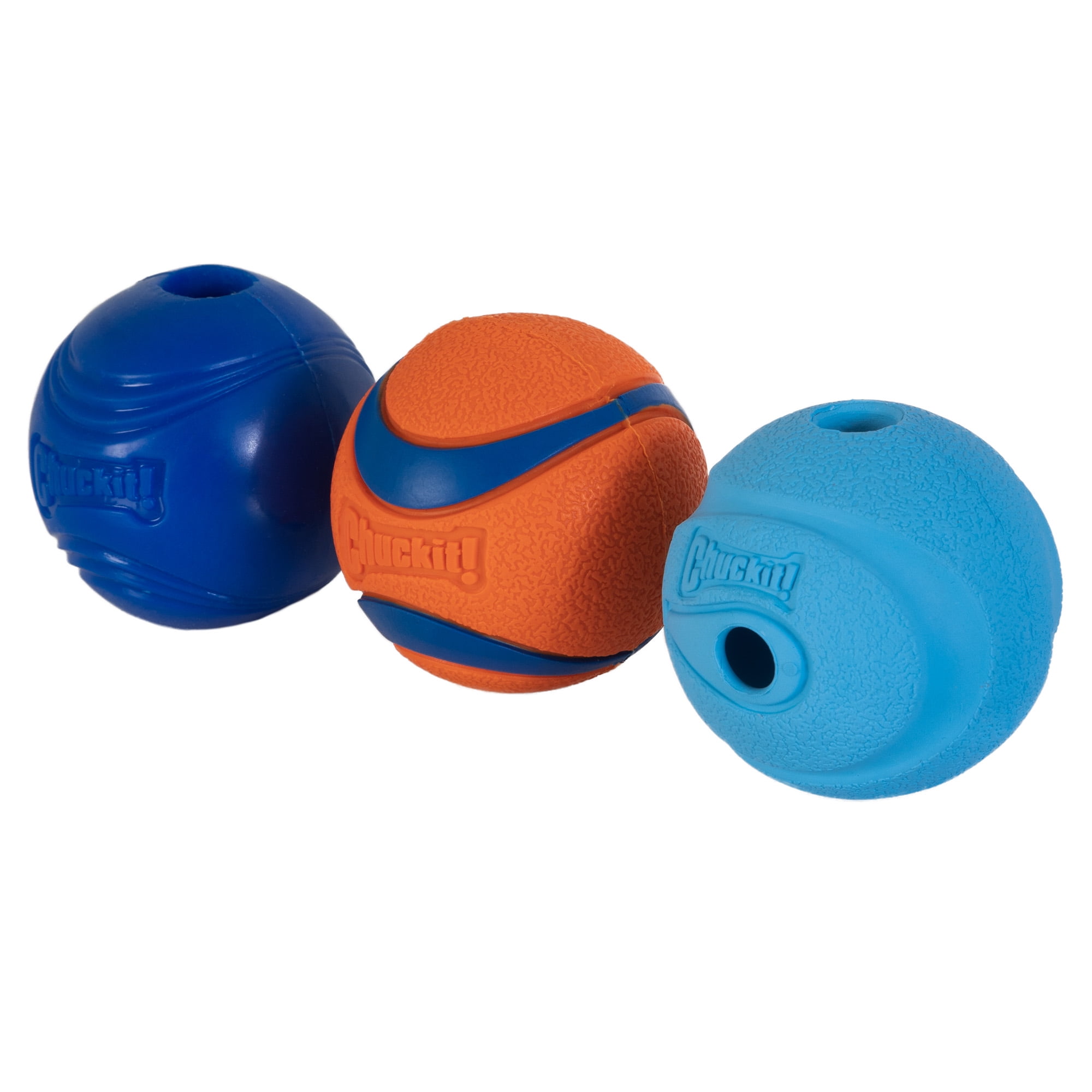 Chuckit Fetch Medley Ball Set Rubber Dog Toys Medium Pack of 3 Assorted