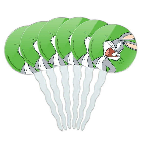 Looney Tunes Bugs Bunny Cupcake Picks Toppers Decoration Set of 6