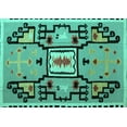 thumbnail image 1 of Ahgly Company Indoor Rectangle Abstract Turquoise Blue Modern Area Rugs, 5' x 8', 1 of 4