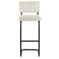 thumbnail image 5 of Modway Parity 30.5" Upholstered Fabric Bar Stool in Black/Ivory (Set of 2), 5 of 10