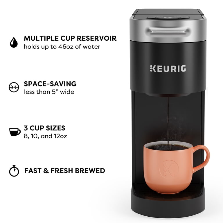 Keurig K-Slim Compact Single-Serve K-Cup Pod Coffee Brewer, Black