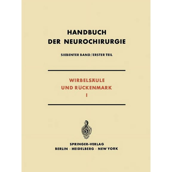 Wirbelsäule Und Rückenmark I, (Paperback)