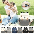 thumbnail image 6 of potrochi clearance Diaper Bags For Mom Large Capacity Backpacks Travel With Changer Bags Breastfeeding Baby Bags Maternity Solid Gray Fashion, 6 of 6