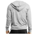 thumbnail image 2 of Men's Cotton Lightweight Zip Up Hoodie Jacket, Heather Gray, Large, 1 Pack, 2 of 3