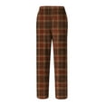 thumbnail image 5 of Havenx Flannel Pajamas for Men Microfleece Plaid Pj Bottoms 2025 Plus Size Sleep Pants Elastic Waist Wide Leg Lightweight Sleep & Lounge Pants,Brown M, 5 of 6
