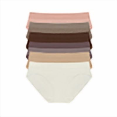 Joyspun Women's Seamless Bikini Panties, 6-Pack, Sizes XS-XXXL