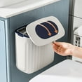 thumbnail image 4 of Neinkie Kitchen Compost Bin, Hanging Trash Can with Lid, Kitchen Cabinet Door Under Sink Plastic Garbage Can Compost Bin Wall Mounted Slide Open, 4 of 7