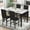 White+Black, variant on MIERES 5-Piece Dining Table Set for 4, Faux Marble Kitchen Table and 4 Chairs, Modern Dining Room Table with 4 Chairs, Dinner Table Set for Small Spaces, Brown