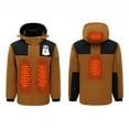 thumbnail image 1 of RXIRUCGD USB Intelligent Constant Temperature Heated Windproof Plus Size Coat For Men And Women Winter 4 Heated Jacket Coat( Brown, Size:M ), 1 of 4