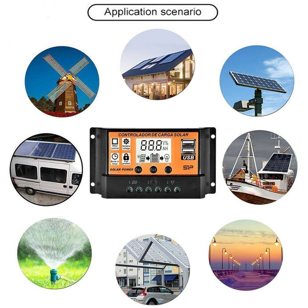 Solar Charge Controller Mppt Solar Panel Regulator Charge Controller Auto Focus Tracking 12/24V 80A