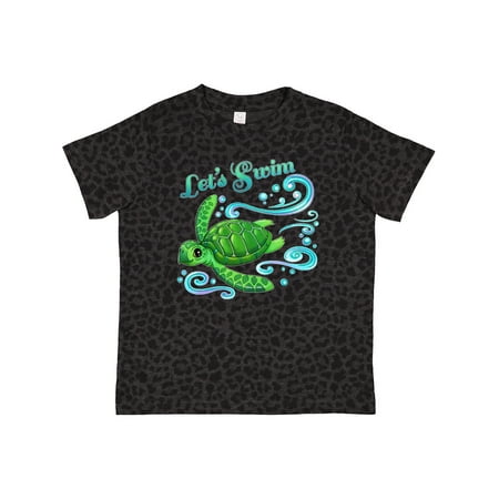 

Inktastic Lets Swim- Cute Sea Turtle Gift Toddler Boy or Toddler Girl T-Shirt