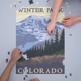 thumbnail image 3 of Winter Park, Colorado, Mountain and Trees (1000 Piece Puzzle, Size 19x27, Challenging Jigsaw Puzzle for Adults and Family, Made in USA), 3 of 4