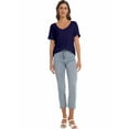 thumbnail image 6 of Womens Deep V Neck T Shirts Casual Short Sleeve Loose Fit Basic Fashion Tee, 6 of 6