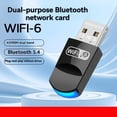 thumbnail image 2 of Adaptador WiFi USB AX900 WiFi 6 de 286 Mbps, Bluetooth 5.4, Tarjeta de Red Inalámbrica de 2,4 G/5 GHz para Ordenadores de Escritorio y Portátiles con 10 11., 2 of 8