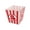 1 Pack, Red, White, variant on 21 oz Mini Popcorn Container, Vintage Red and White Stripes, Fun Movie Theatre Snack Box with Popcorn Print on All Sides, Perfect for Individual Servings, Ideal for Movie Nights and Parties