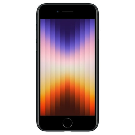 Cricket Wireless Apple iPhone SE 2022, 64GB, 4GB RAM, 7MP FF Camera, Midnight - Prepaid Smartphone