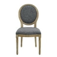 thumbnail image 6 of Linon Avalon Full Back Casual Dining Chair, Set of 2, 18" Seat Height, Dark Natural Brown Finish with Charcoal Fabric, 6 of 11